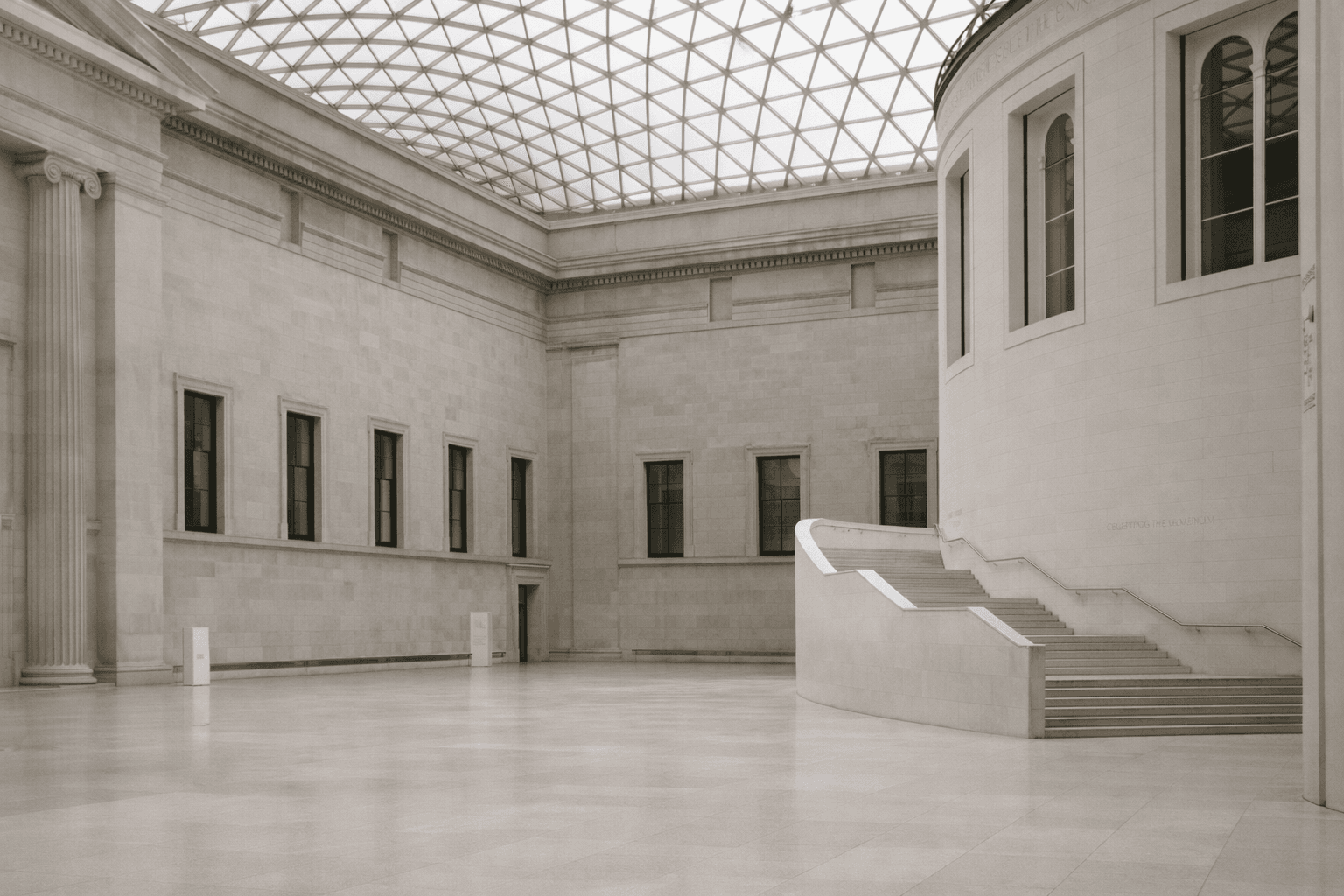 British Museum Great Court at dawn